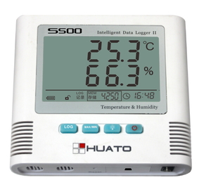 Huato-registrador de datos de temperatura de humedad, S500-TH con función de impresión en tiempo real