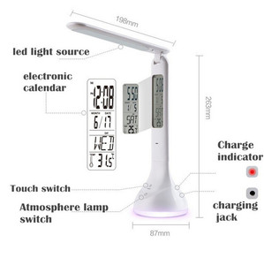 Office Reading Table <strong>Lamp</strong> Led with Calendar and Clock - Product Image 5