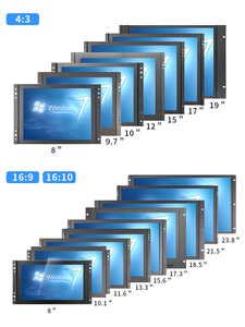 Pantalla ancha de 8 pulgadas 1280*720 Monitor de marco abierto Pantalla industrial LCD con interfaz VGA BNC AV de pulgadas - Product Image 4