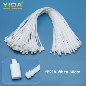 Factory Outlet High Quality Ribbon Tag Seal Garment Tags Hang String Plastic Snap Lock Pin <strong>Loop</strong> Fastener <strong>Hook</strong> <strong>Ties</strong> Accessories