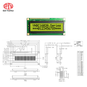 16*2 Monochromes alpha numerisches STN-Zeichen-LCD-Bildschirm modul mit LED-Hintergrund beleuchtung COB-Typ