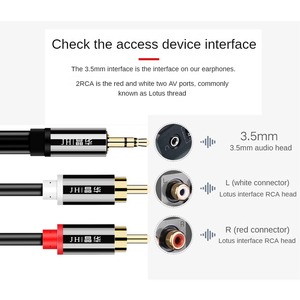 <strong>RCA</strong> Male to Aux Audio Adapter 3.5mm to <strong>RCA</strong> Cable HiFi Sound <strong>Headphone</strong> Jack Adapter Metal Shell <strong>RCA</strong> Stereo Y Splitter Cable - Product Image 5
