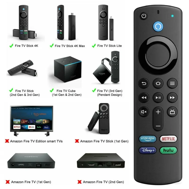 433 MHz ABS Smart TV Voice TV Stick L5B83G пульт дистанционного управления для Fire TV Stick Lite/4K пульт дистанционного управления Замена