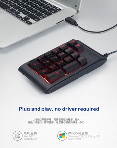 Factory Direct Wired 19-Key Waterproof Mechanical Luminous <strong>Keyboard</strong> Notebook Computer Digital <strong>Keyboard</strong> - Product Image 6