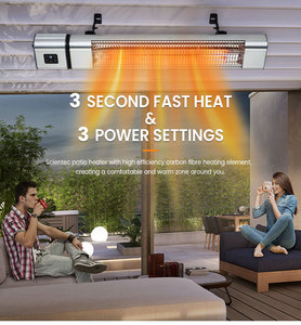 高効率IP65承認3電源3000W防水電気天井パティオ屋外ヒーター - Product Image 5