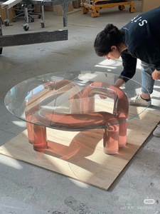 Modern Fashion Resin Material Production of Colored Transparent <strong>Glass</strong> <strong>Table</strong> <strong>Edge</strong> Several - Product Image 2