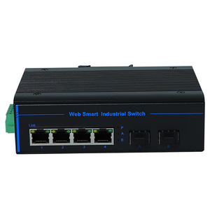 Gestión de red de grado industrial Tipo Gigabit 2 Óptico 4 Fibra eléctrica Extender Conmutadores de red Conmutador Ethernet - Product Image 2