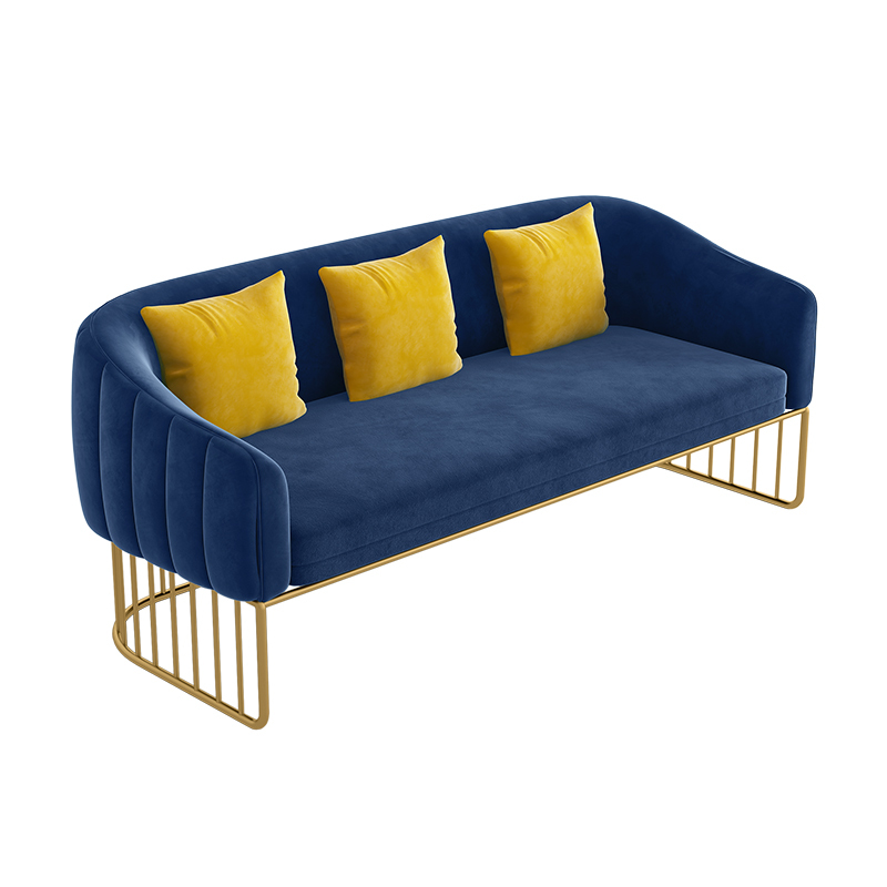 Three-seat sofa blue
