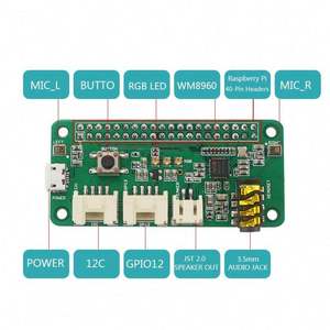 Modulo vocale Raspberry Pi ReSpeaker AI riconoscimento doppio microfono supporta Pi 2/3B/4B - Product Image 4