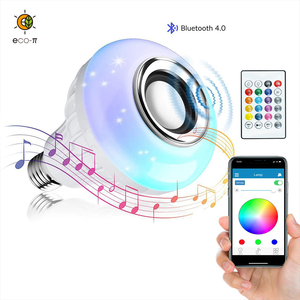 Akıllı ev ışıkları müzik ses RGB LED ampul ışıkları uzaktan kumanda cep telefonu kontrolü - Product Image 2