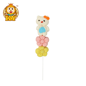 Bán Buôn Phim Hoạt Hình Hoa Và Hình Dạng Động Vật Hương Vị Trái Cây <span class=keywords><strong>Marshmallow</strong></span> <span class=keywords><strong>Lollipop</strong></span> Mềm Kẹo Bông - Product Image 4