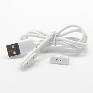 Custom Color <strong>USB</strong> <strong>2.0</strong> <strong>a</strong> Male to 2.84mm Magnetic Spring 2pin Pogo Pin Magnet Charging Cable - Product Image 2