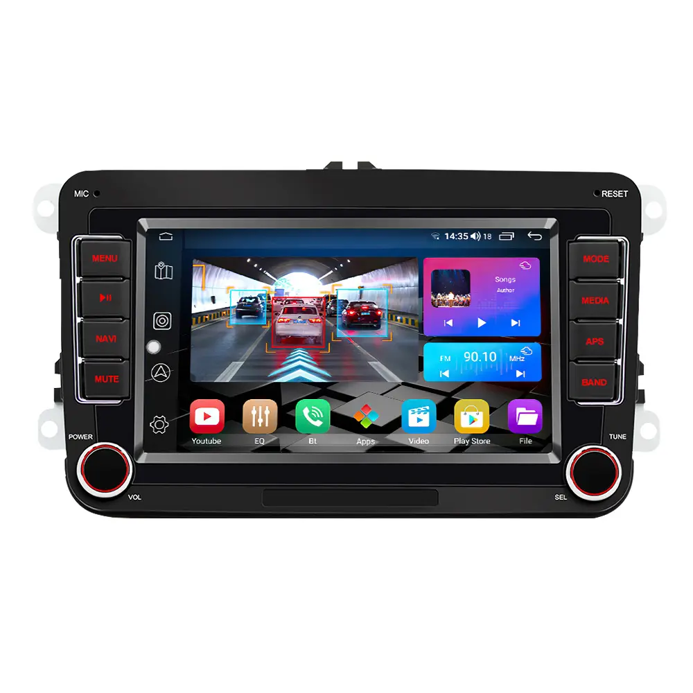 LEHX 7 "2DIN Android 12 Rádio Do Carro Carplay gps Para VW Volkswagen Passat B6 B7 CC T5 Amarok Skoda Octavia2 Tiguan Seat leon Golf 5