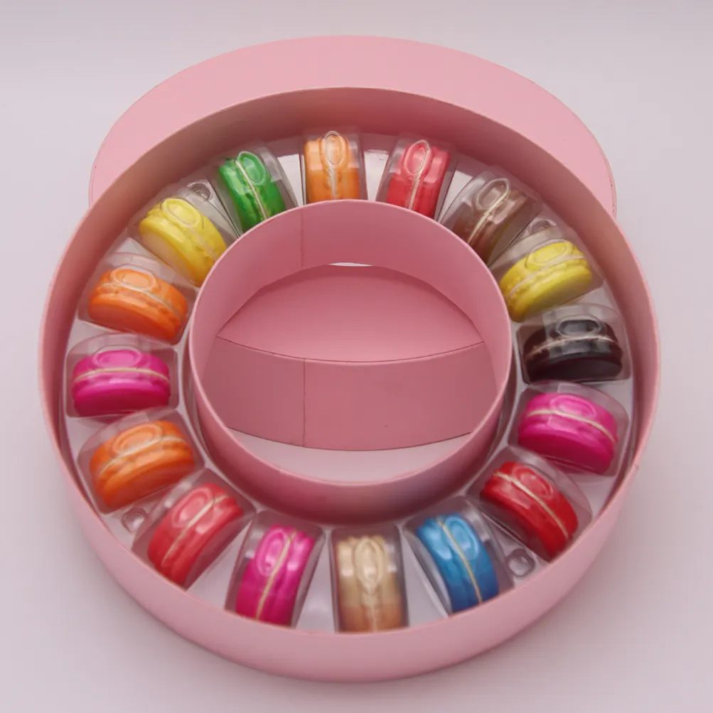 Kingwin Custom Luxe Verpakking Kleurrijke Roze Ronde Kartonnen Macarons Papieren Doos