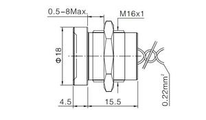 ONPOW 16mm piezo anahtarı, IP68 tüm su geçirmez anlık veya kilit tipi kullanım kötü ortamda - Product Image 3