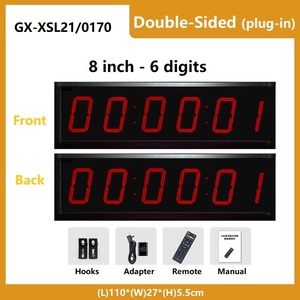 ZX grande Display digitale biadesivo da 5-10 pollici orologio a LED per interni esterni con più conto alla rovescia cronometro cronometro pista da corsa Timer - Product Image 2