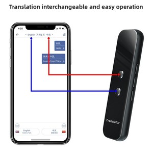 G6便携式实时智能语音翻译器全新设计，70种外语AI OLED显示屏安卓操作系统WiFi和BT - Product Image 3