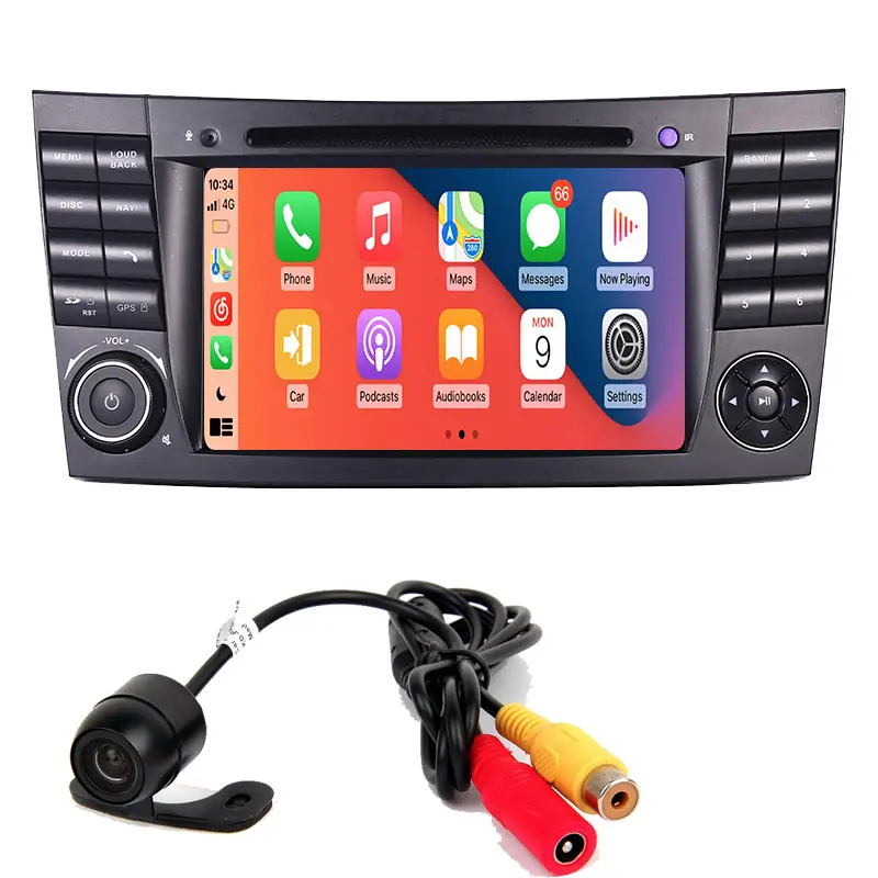 Android 11 rádio do carro de navegação gps para Mercedes Benz classe E W211 E200 E300 E350 Com 3g GPS BT Rádio RDS USB SD DVD