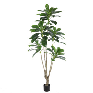 Trang trí nội thất tốt nhất 6 chân gần như tự nhiên Faux nhỏ trong chậu màu xanh lá cây loquat cây nhân tạo Bonsai giả loquat cây - Product Image 3