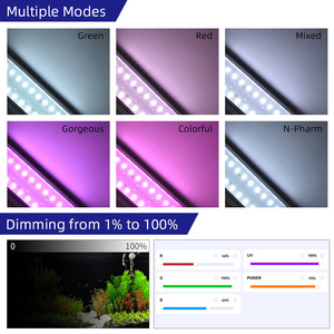 週aqua S400 BluetoothコントロールCycly Timer調光RGB UV LED 40cm植物ライト拡張可能なブラケット付きLED水族館ライト - Product Image 4
