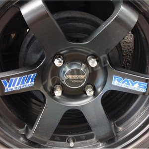 JDM Style Auto Titanium Burnt Sticker Waterproof Wheel Rim <strong>Decal</strong> TE37 Stickers for Racing Car - Product Image 5