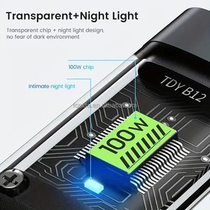 FOSIDA gerçek ölçüm naylon 1.2m USB tip-c 100W PD süper hızlı şarj 3 in 1 şarj kablosu iPhone Samsung için