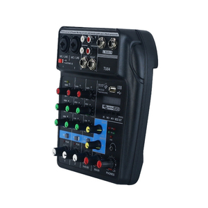 ギター用4チャンネルミニミキサーDJコンソールサウンドカード電子オルガン音楽録音サポート48VファントムパワーDJ音楽レコード
