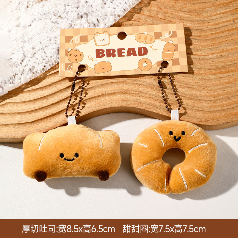 Cute bread combo pendant - donut toast