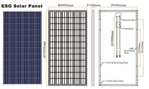 ESG Mô-đun Tấm <span class=keywords><strong>Pv</strong></span> Chất Lượng Cao Tấm Năng Lượng Mặt Trời Poly Tấm Năng Lượng Mặt Trời 275W Giá Tấm 250W - Product Image 6