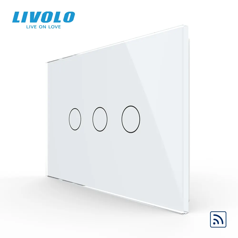LIVOLO US/AU pannello di vetro standard telecomando digitale senza fili wifi interruttore a parete Touch Light