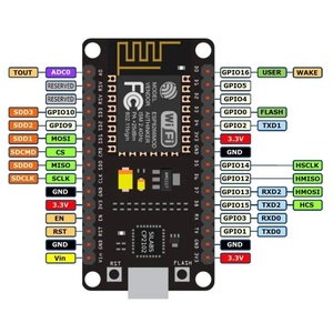 <strong>ESP8266</strong> <strong>NodeMCU</strong> CP2102 ESP-12E WiFi <strong>Module</strong> Internet of Things Development Board Compatible with IDE/Micropython