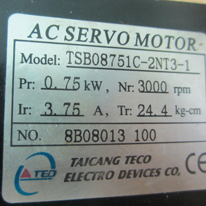 サーボドライブTSTE-20C TSB0751C-2NT3-1 750W 0.75KWモーターオリジナル - Product Image 3