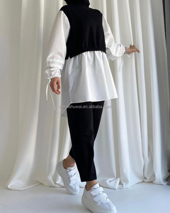 Özelleştirilmiş kadınlar mütevazı eşleşen setleri müslüman 2 adet Set müslüman Co Ord setleri - Product Image 2