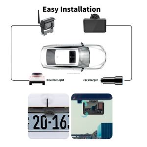 Sistema de cámara de respaldo Monitor de marcha atrás LCD de 5 "+ visión nocturna IR de larga distancia con cámara de respaldo de Metal de vista trasera inalámbrica IP67 - Product Image 5