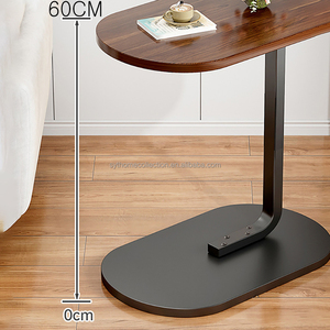 Mesa auxiliar moderna de lujo en forma de C, mesa auxiliar portátil y anidada para sofá cama, sala de estar y dormitorio - Product Image 5