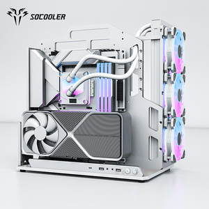SocoolerカスタムDIY RX7800 XT GPU ITXケースゲーム用コンピュータケース & タワー水冷サポートパニック購入ラックタイプ - Product Image 2