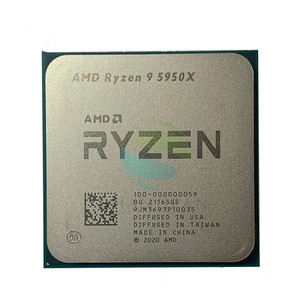 R9 5950x CPU5950xデスクトップコンピュータープロセッサー3.4GHz100-100000059WOF PCIe 4.0 AM4 105W TSMC 7nm FinFET64MBファンなし - Product Image 1