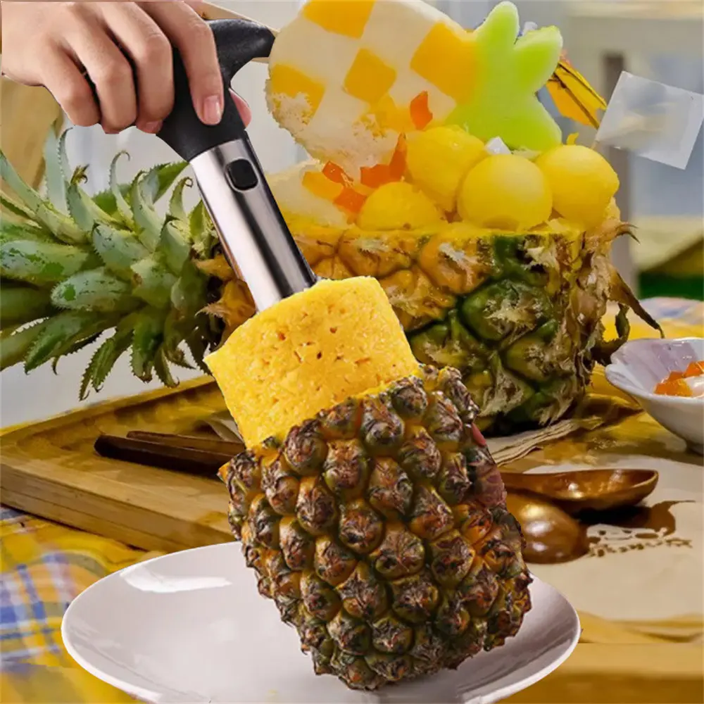Ananas dilimleme soyucu kesici Parer bıçak paslanmaz çelik meyve tart ev araçları öğeleri mutfak alet ve aksesuarları