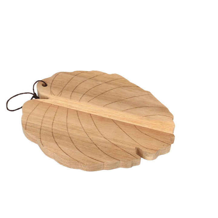 Direct Multi-functional Blocks Unique Personality Acacia Laser Die Leaf Shape Cutting Board
