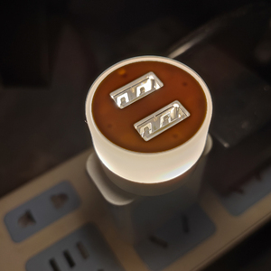 USB Outlet Extender with Night Light <strong>2</strong> USB Ports <strong>in</strong> One Multi Plug Outlet Splitter Mini <strong>LED</strong> Night Lamp for Home Office Car - Product Image 5