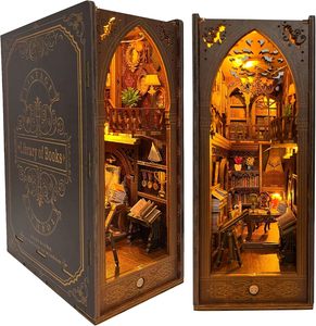 Fabrika fiyat kitapların kitaplığı Booknooks 3D kitap Nook kiti bulmaca DIY kitap Nook ile LED ışık - Product Image 1