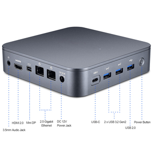<strong>MINIX</strong> NEO J51-C8 Aluminum Mini Computer 8GB/256GB Gaming Mini PC Windows 11 Pro Auto Power on Intel N5105 Gaming Minipcs - Product Image 4