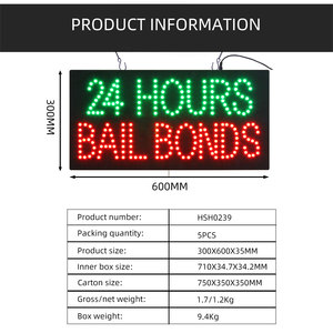 ベイル社のビルボードライトボックス用12*24インチウルトラブライトLED 24時間ベイルボンドサイン工場直販