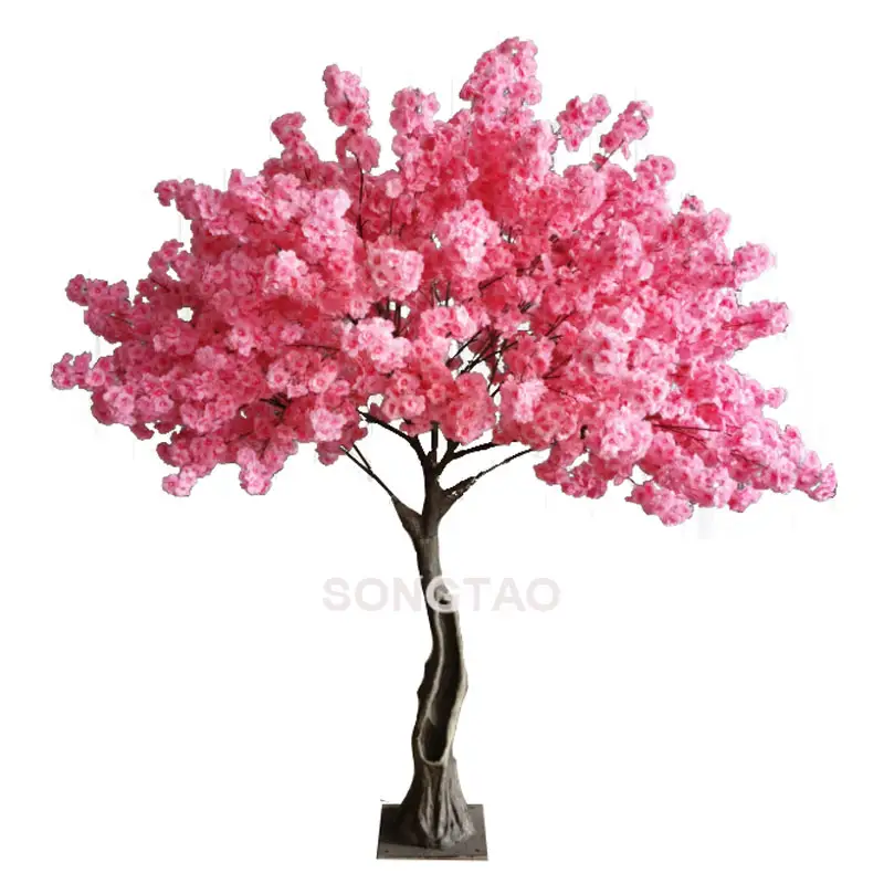 Songtao 7Ft decorazione per la tavola di nozze ciliegio finto Bonsai albero di fiori di seta albero di fiori di pesco di ciliegio artificiale rosa