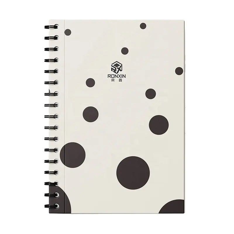 Cuaderno de papel diario de encuadernación en espiral, diseño personalizado gratis para papelería, cuaderno de papel de lujo, venta al por mayor