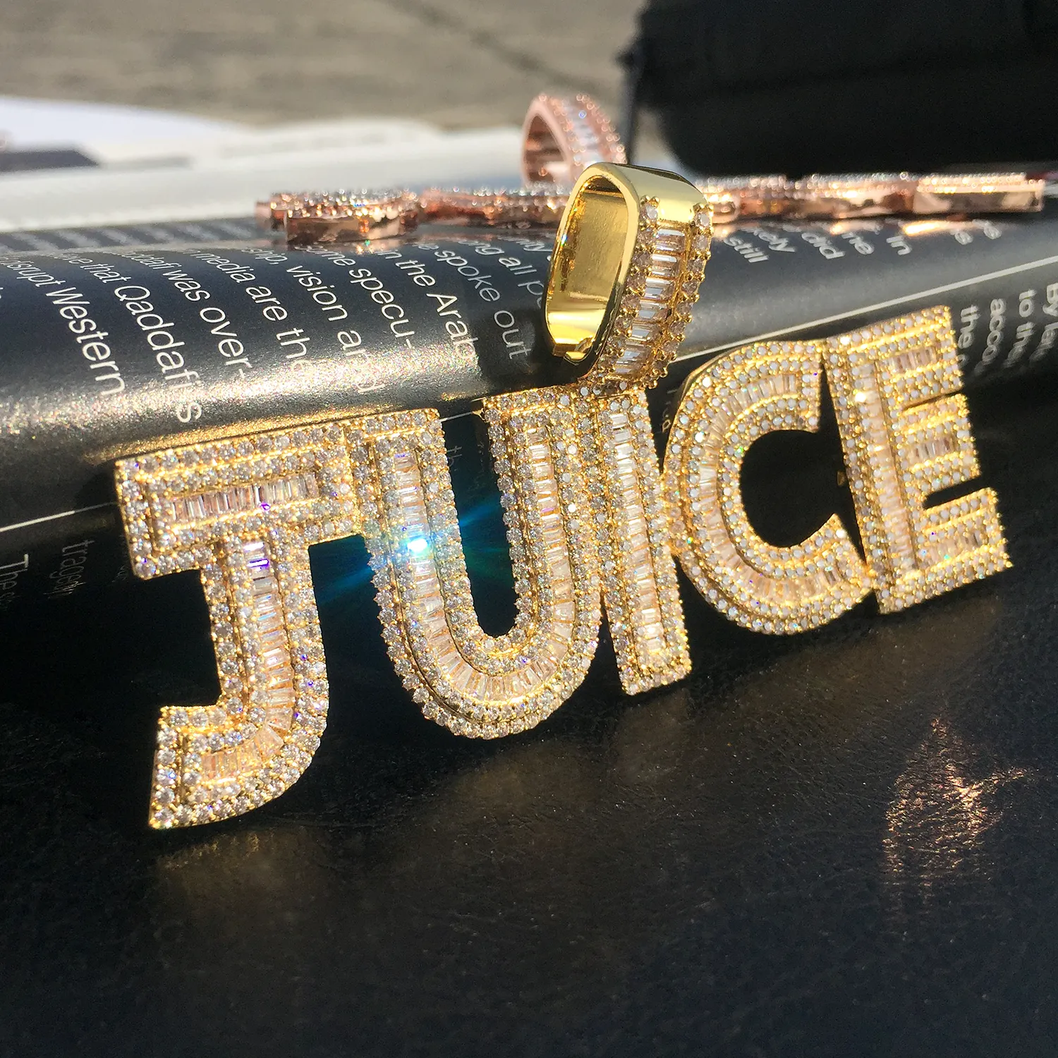 Miss Jewelry обледенелое багетное письмо в стиле хип-хоп, начальная буква С именем, кулон для мужчин