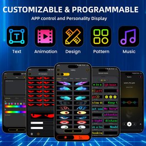 LED車の看板プログラム可能なスクロール付きDIYデザインアニメーションテキスト落書き色IP65デジタルポスターAPPアプリケーション - Product Image 2