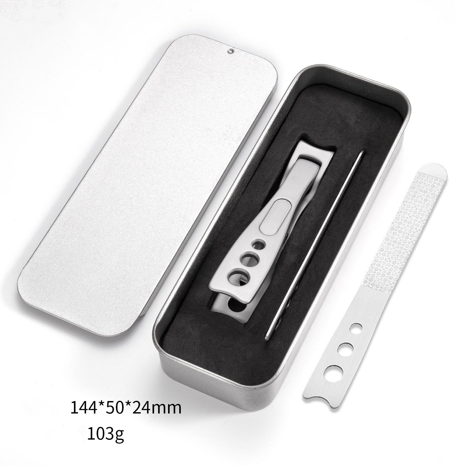 ปากแบนสีเงินพร้อมกล่องใส่แฟ้มโลหะ