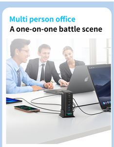 8 port süper hızlı şarj güç banka şarj istasyonu 380W GaN 5C + 3A tipi C PD 100W için cep telefonu Laptop onarım istasyonu taşınabilir şarj - Product Image 5