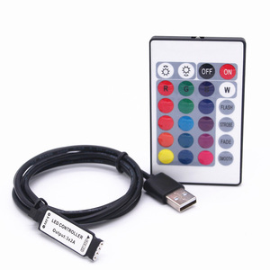 5V USB Led контроллер 24 клавиши 4 Pin диммер инфракрасный пульт дистанционного управления для RGB ленты 5050 светодиодные ленты